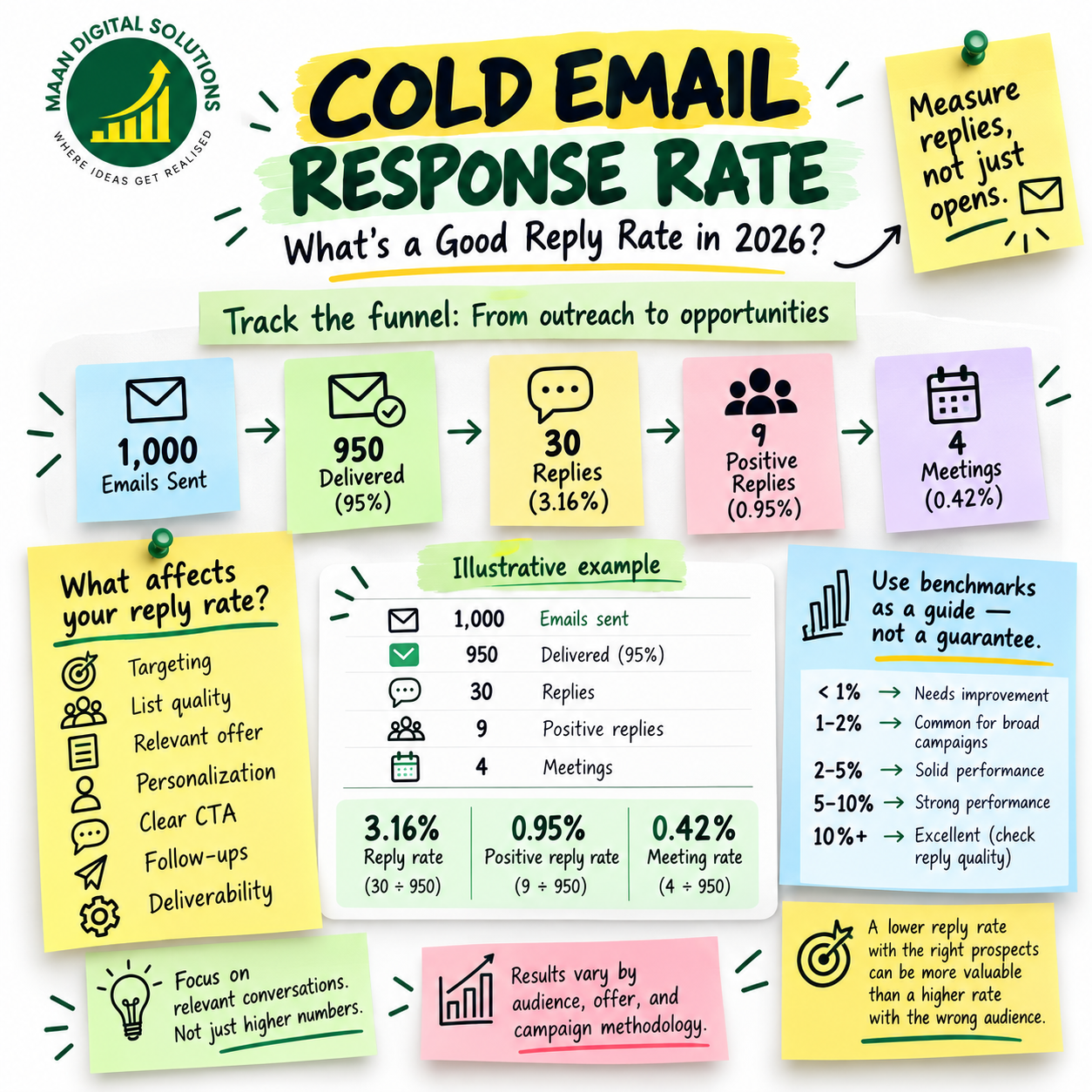 Cold Email Response Rate: What's Good in 2026?